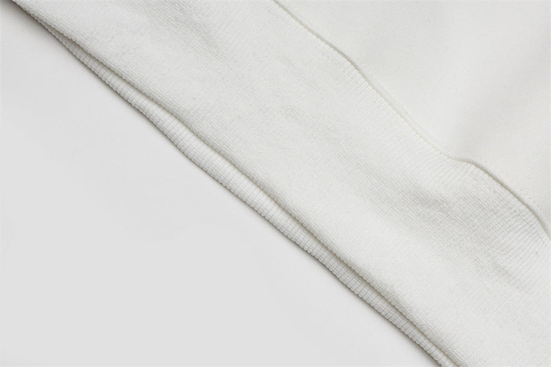 Darkht 08 Racing Graphic Colorblock Crewneck Sweatshirt – White & Sky Blue