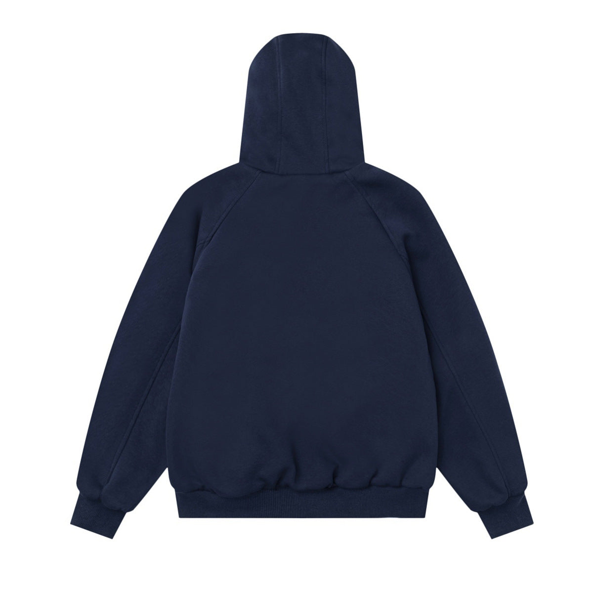 Sudadera con capucha y cremallera de rayas con orejas de conejo — Cárdigan reversible de doble cara