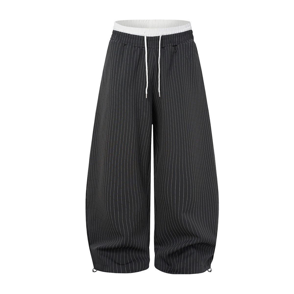 Baggy-Hose mit Nadelstreifen und weitem Bein – Lockere Streetwear-Hose