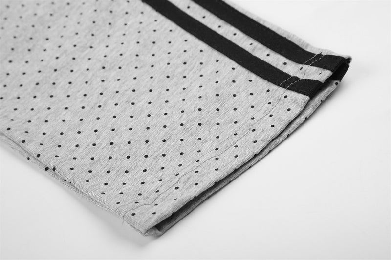 Men's Long Sleeve Tee Shirts – ACE BLEG 09 Varsity Number Polka-Dot Stripe Top