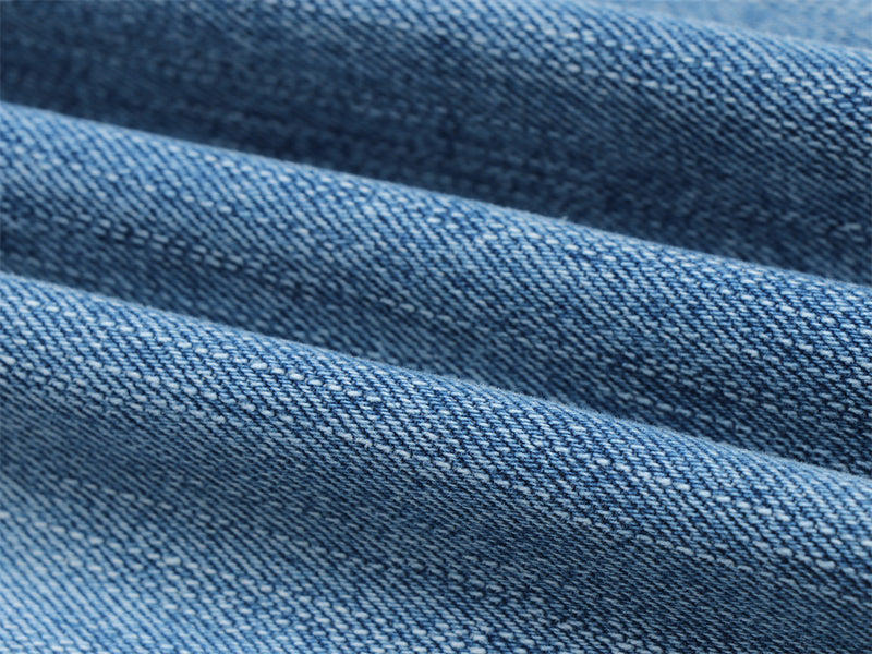 Men's Distressed Flare Jeans – Light Blue Washed Denim with Plaid Patch Detail