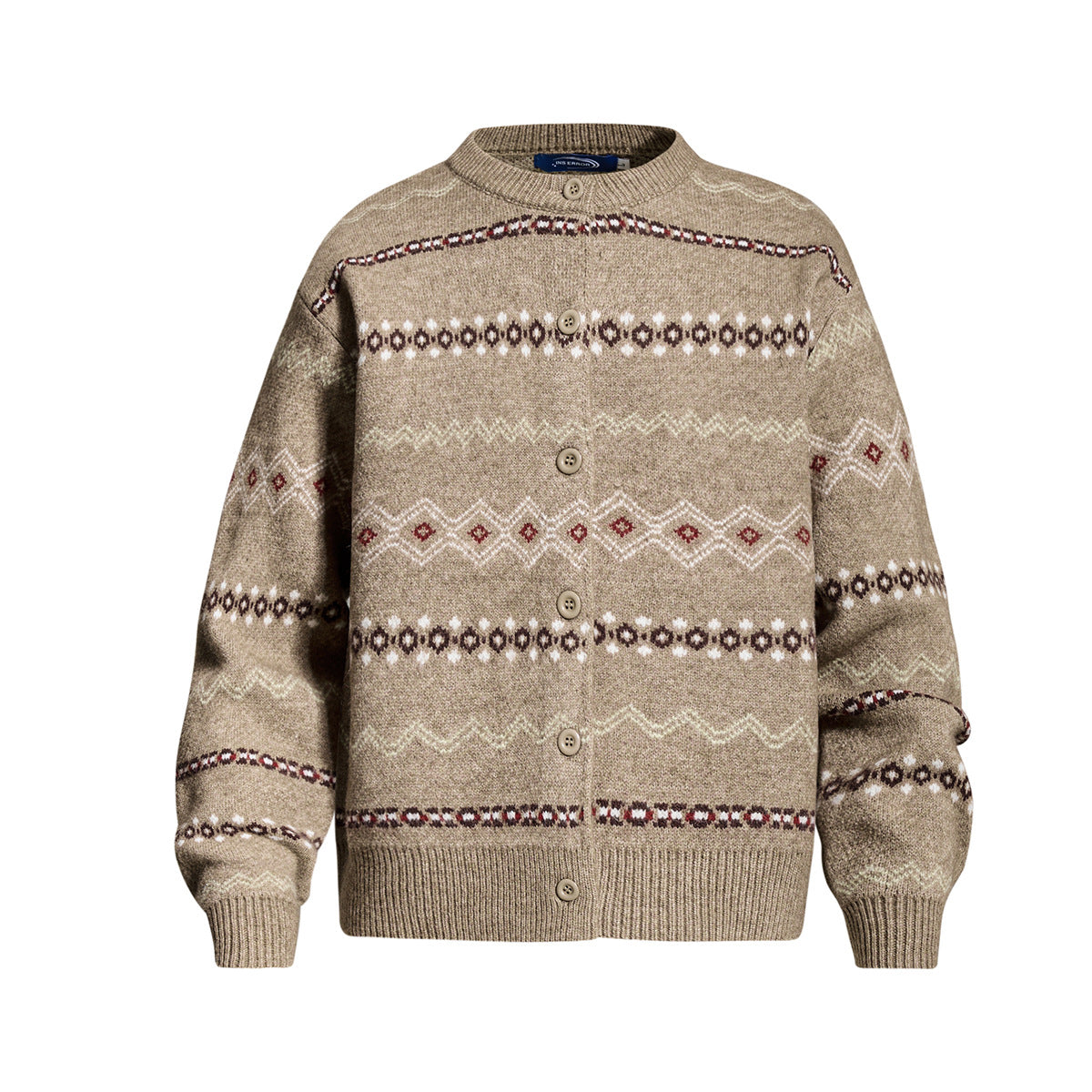 Double-Breasted Knit Cardigan Sweater – Relaxed Vintage Style