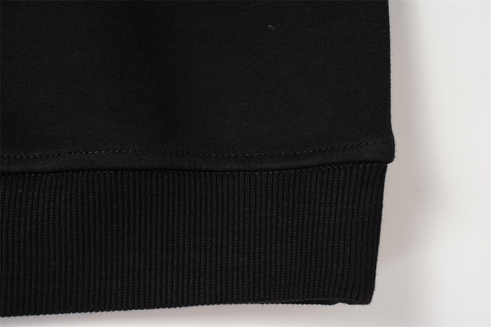 Sweat-shirt homme à col polo et bordure à carreaux | Coupe décontractée, manches longues