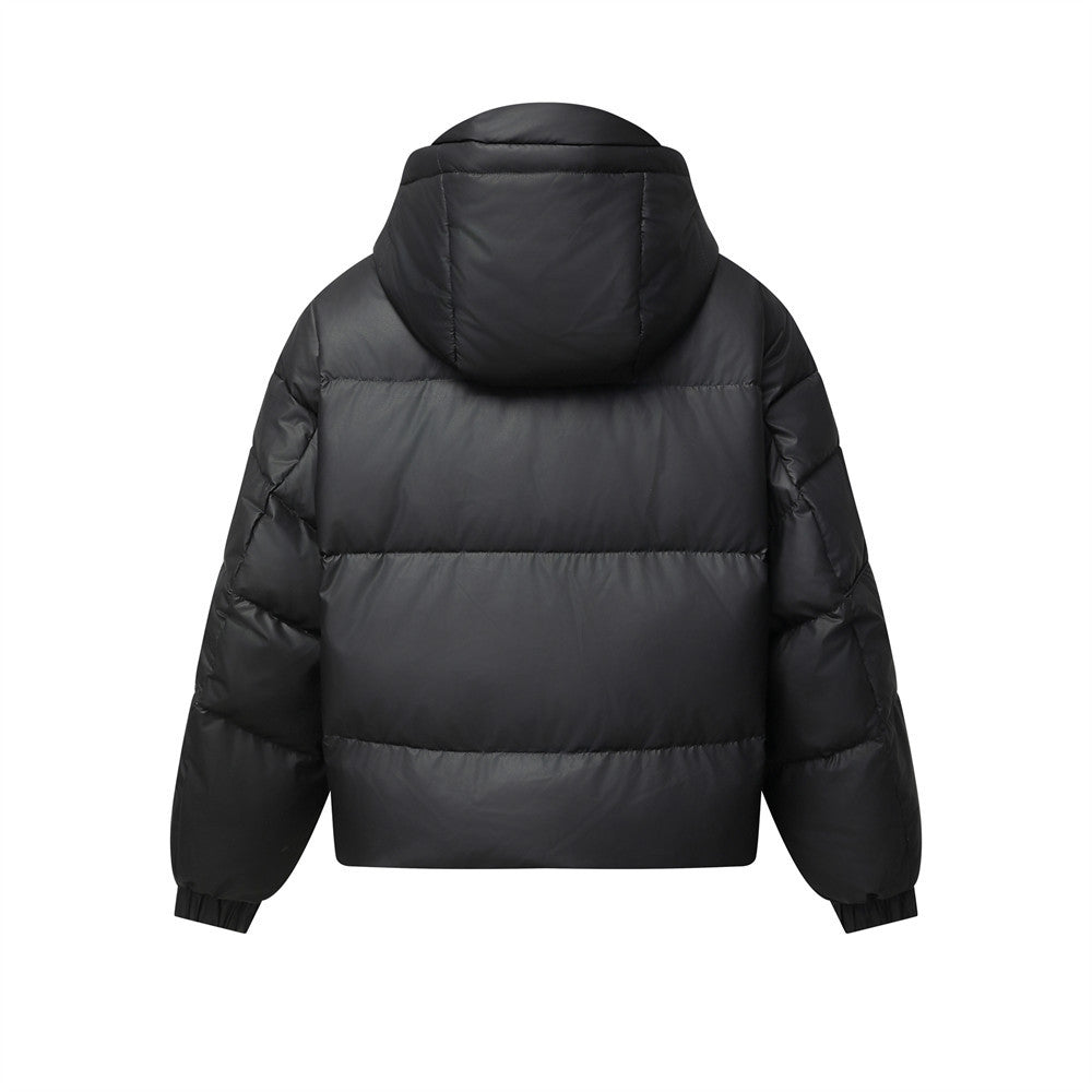Doudoune noire à capuche pour homme – Coupe oversize, matelassage et duvet