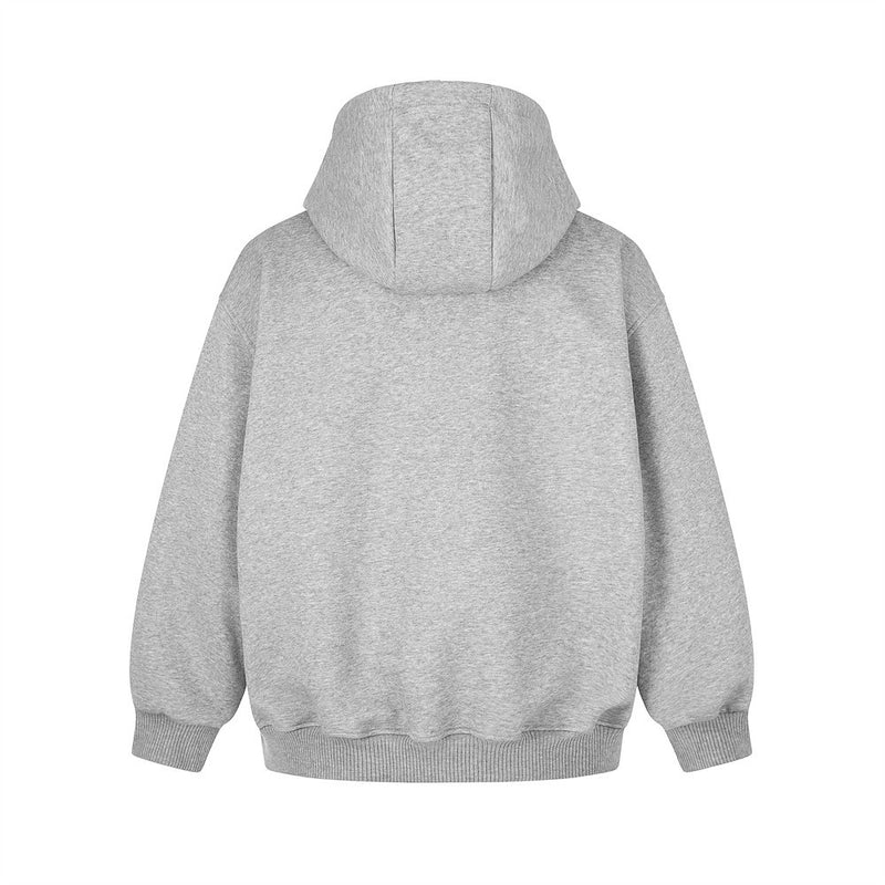 Oversize-Zip-Hoodie in Grau mit Details aus mehreren Reißverschlüssen