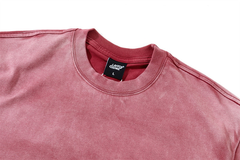Acid Wash Vintage Oversized T-Shirt – Gradient Spray Dye Crewneck Tee