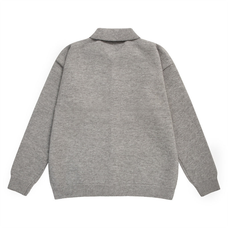 Herren-Strickcardigan mit Knopfleiste und Kentkragen