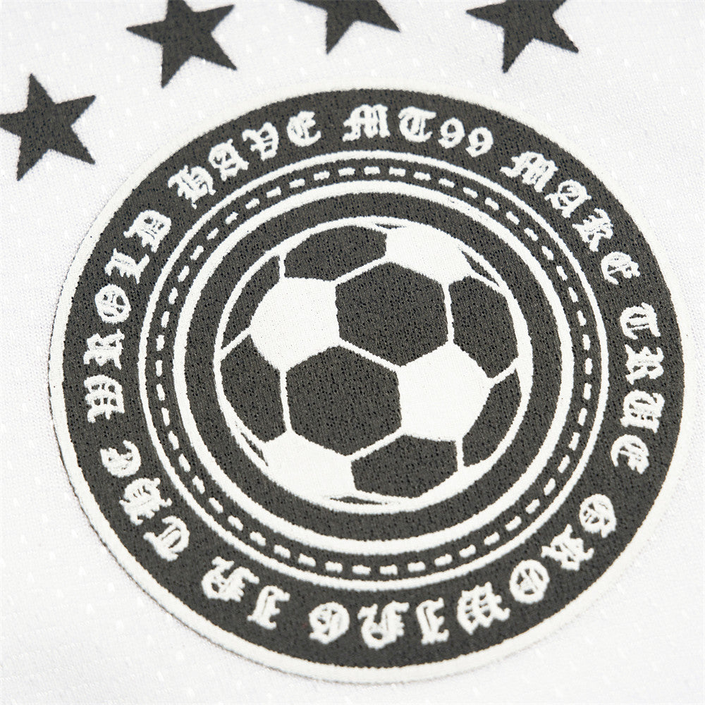 Mens Oversized Graphic T-Shirt Soccer Jersey No. 09 V-Neck Polo Tee