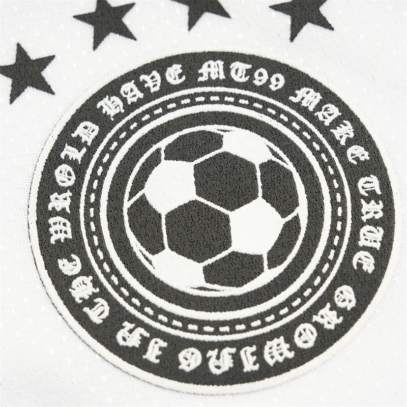 Mens Oversized Graphic T-Shirt Soccer Jersey No. 09 V-Neck Polo Tee