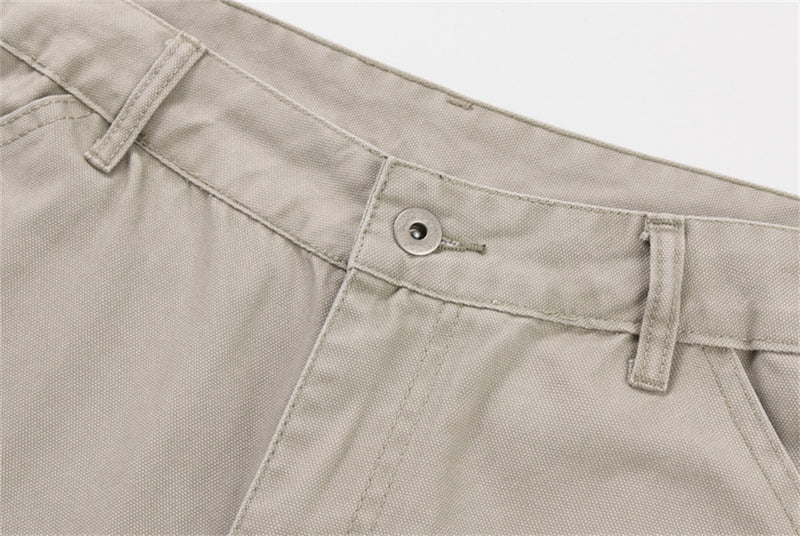 Men's Wide-Leg Cargo Pants – Straight-Fit Utility Trousers with Pocket Detail