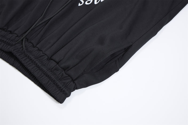 Pantalon de survêtement à jambes larges avec imprimé gothique – Pantalon molletonné baggy hip-hop