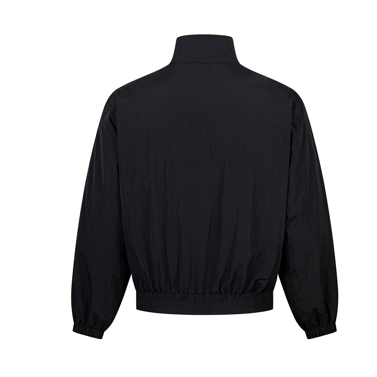 Grafik-Trackjacke – Windbreaker mit Stehkragen, durchgehendem Zipper & Stencil-Print