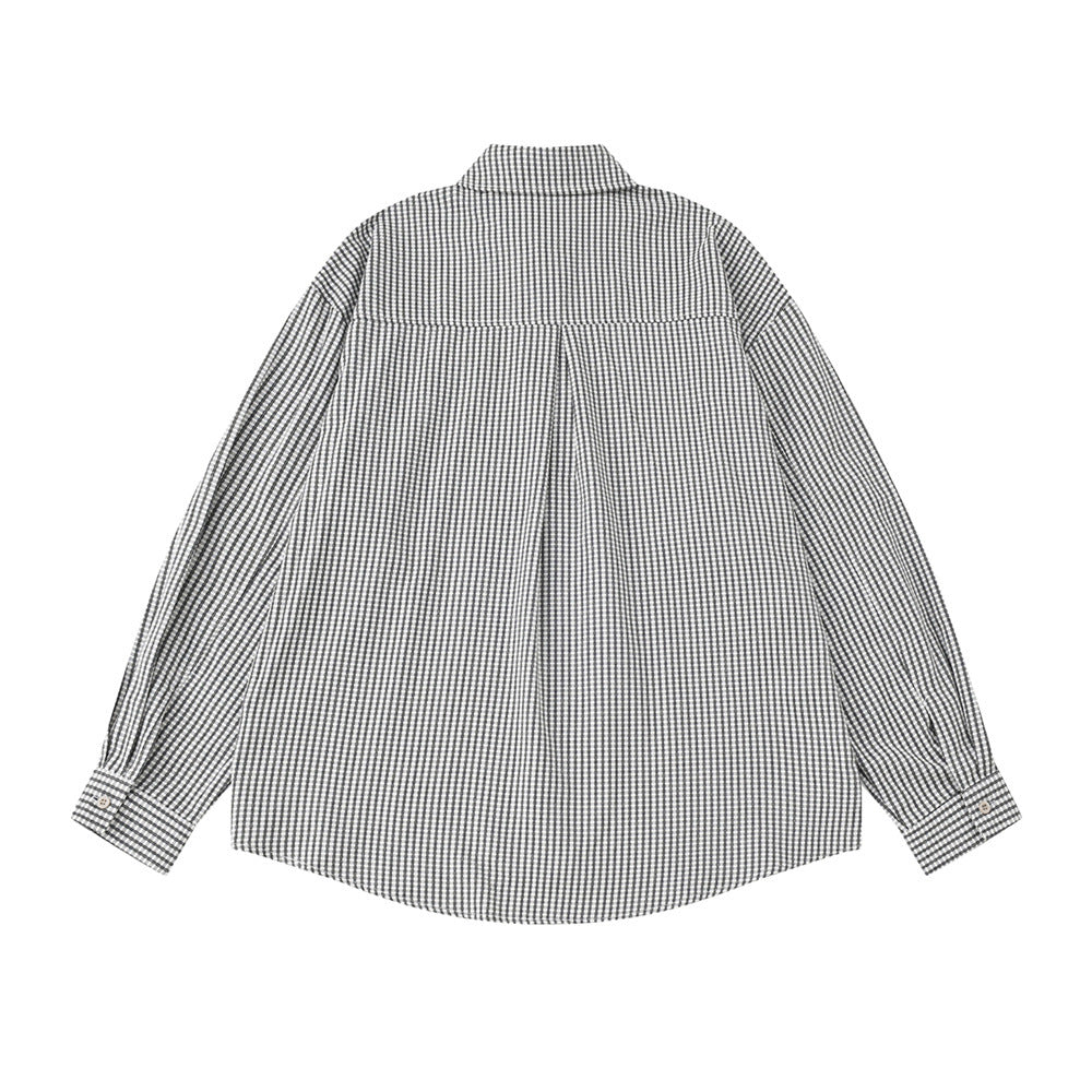 Men's Plaid Long Sleeve Oversized Button-Up Shirt