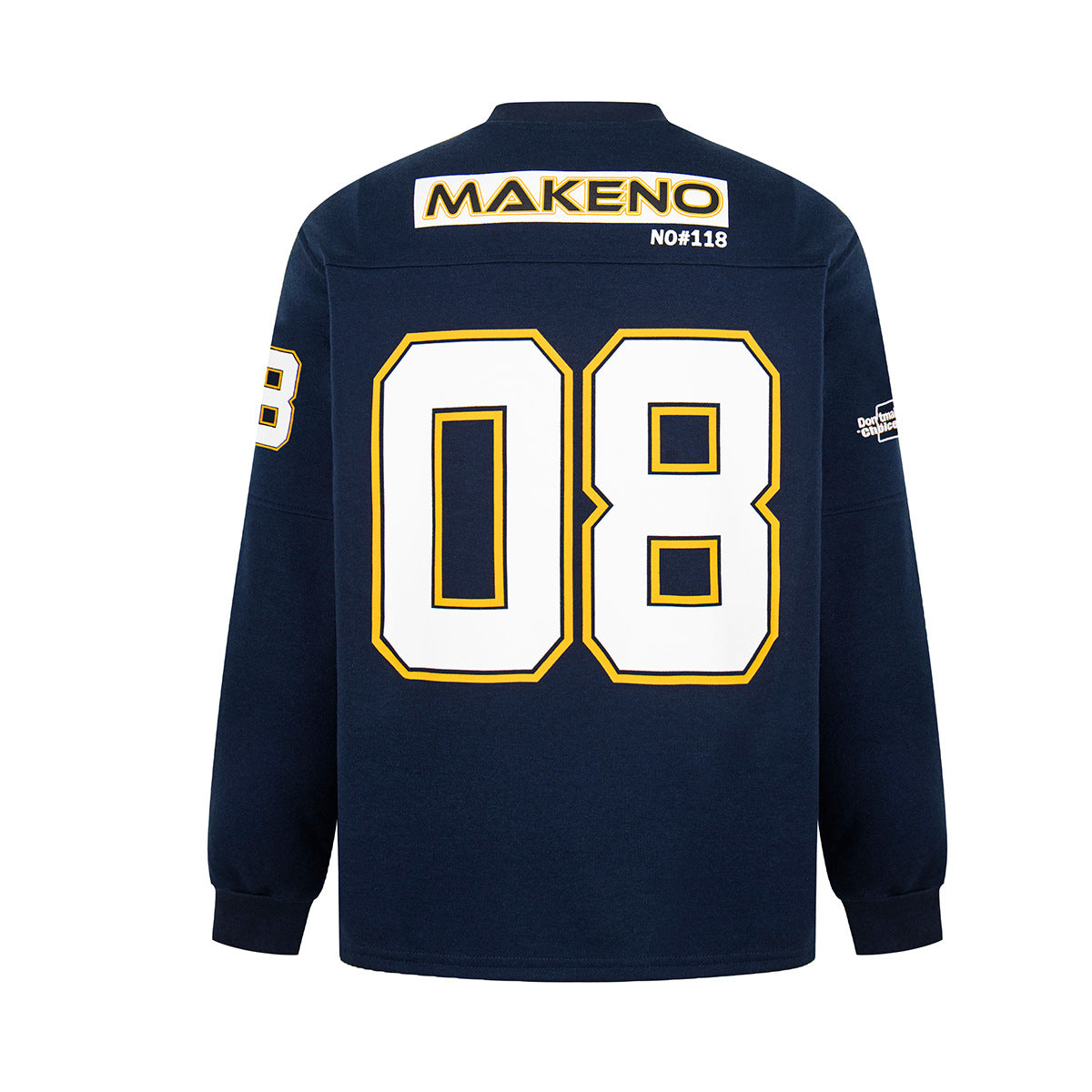 Camiseta de Manga Larga de Fútbol Americano – Top Streetwear Varsity con Número 08