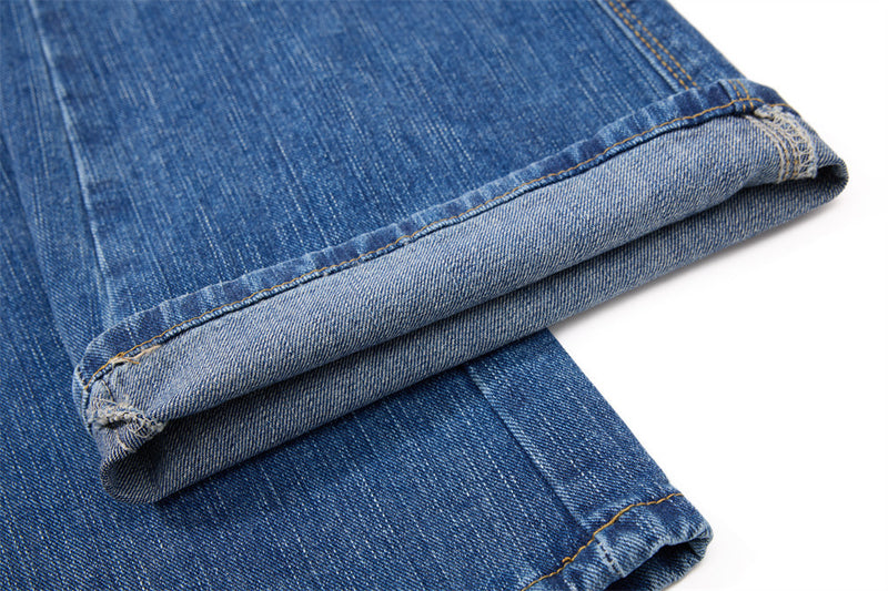 Men's Washed Distressed Flare Jeans – Wide Leg Relaxed Fit Denim