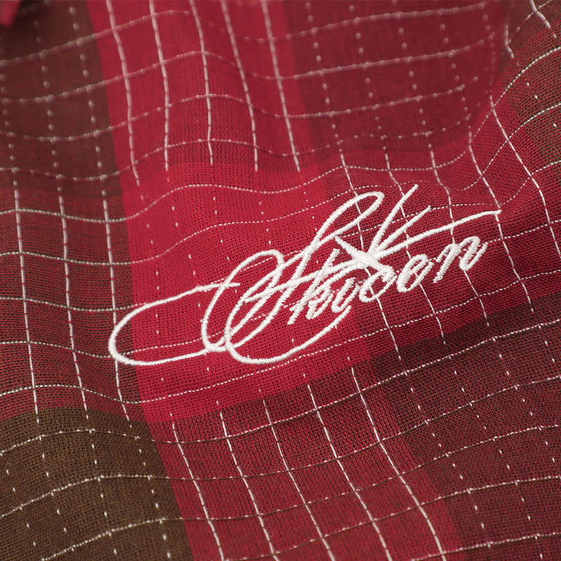 Mosaic Plaid Short Sleeve Shirt – Oversized Streetwear Button-Up