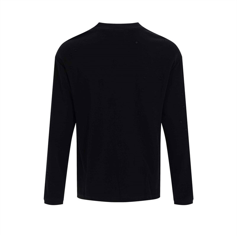 Rock Guitar Graphic Long-Sleeve T-Shirt – Relaxed Fit Crew Neck