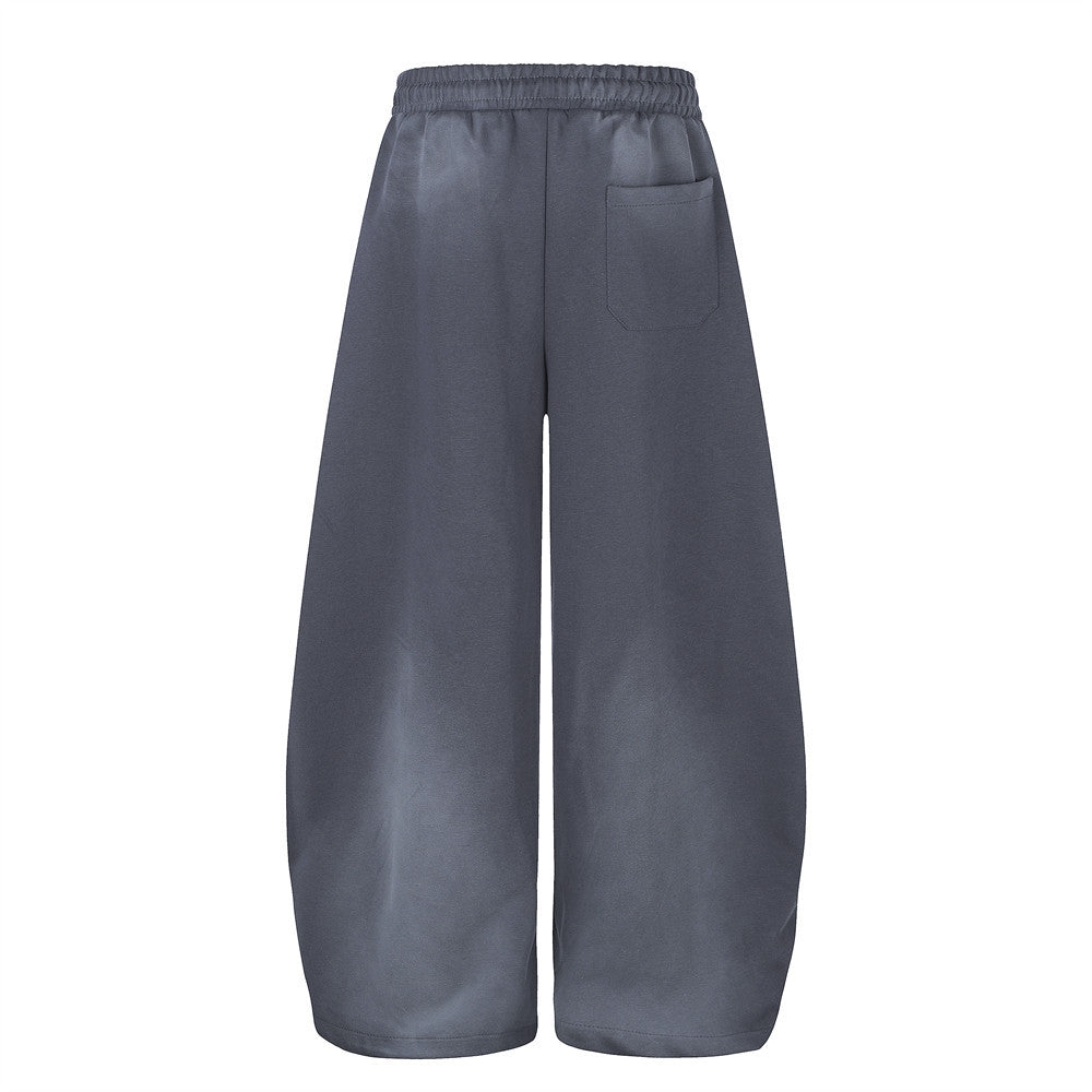 Cross Graphic Wide-Leg Sweatpants – Men's Baggy Drawstring Lounge Pants