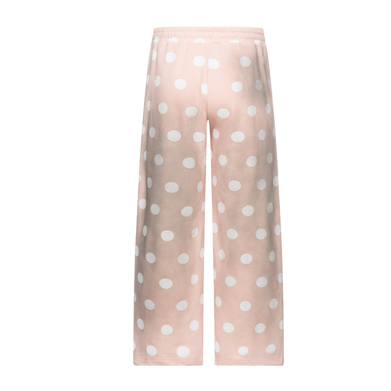 Pantalon de survêtement large à pois – Coupe décontractée délavée à l’acide