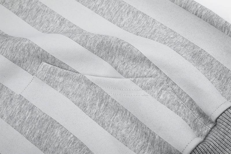 Sweat à capuche zippé rétro à rayures américaines – Sweat varsity oversize