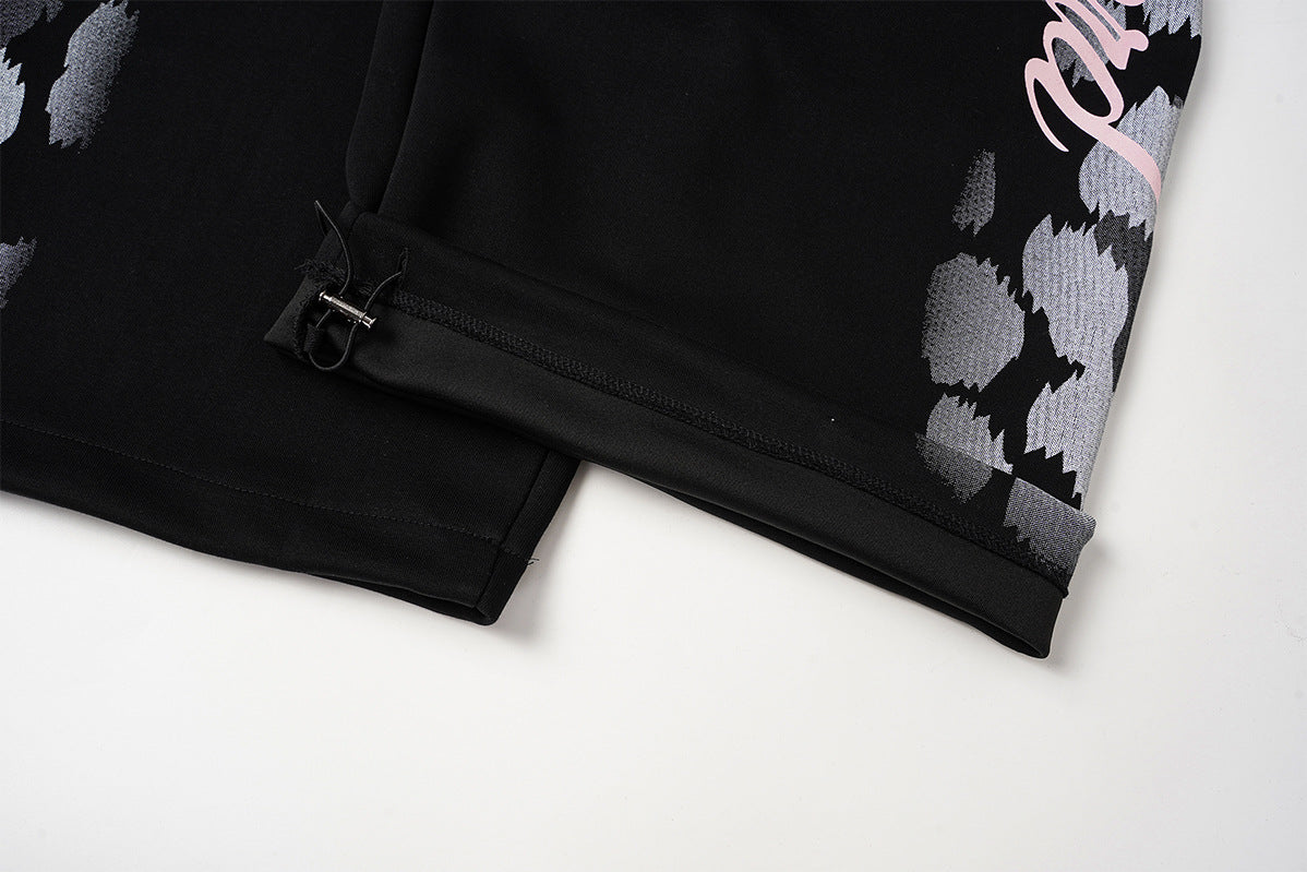 Pantalon de survêtement wide leg imprimé léopard – Jogger streetwear oversize
