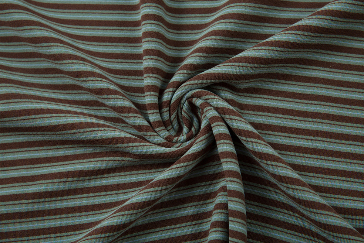 Striped Raglan Long Sleeve Shirt – Colorblock Contrast Sleeve Crewneck Tee