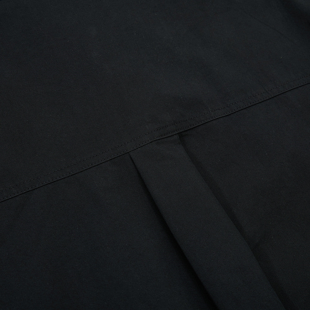 Oversize-Herrenhemdjacke mit plissierten Ärmeln und Druckknöpfen