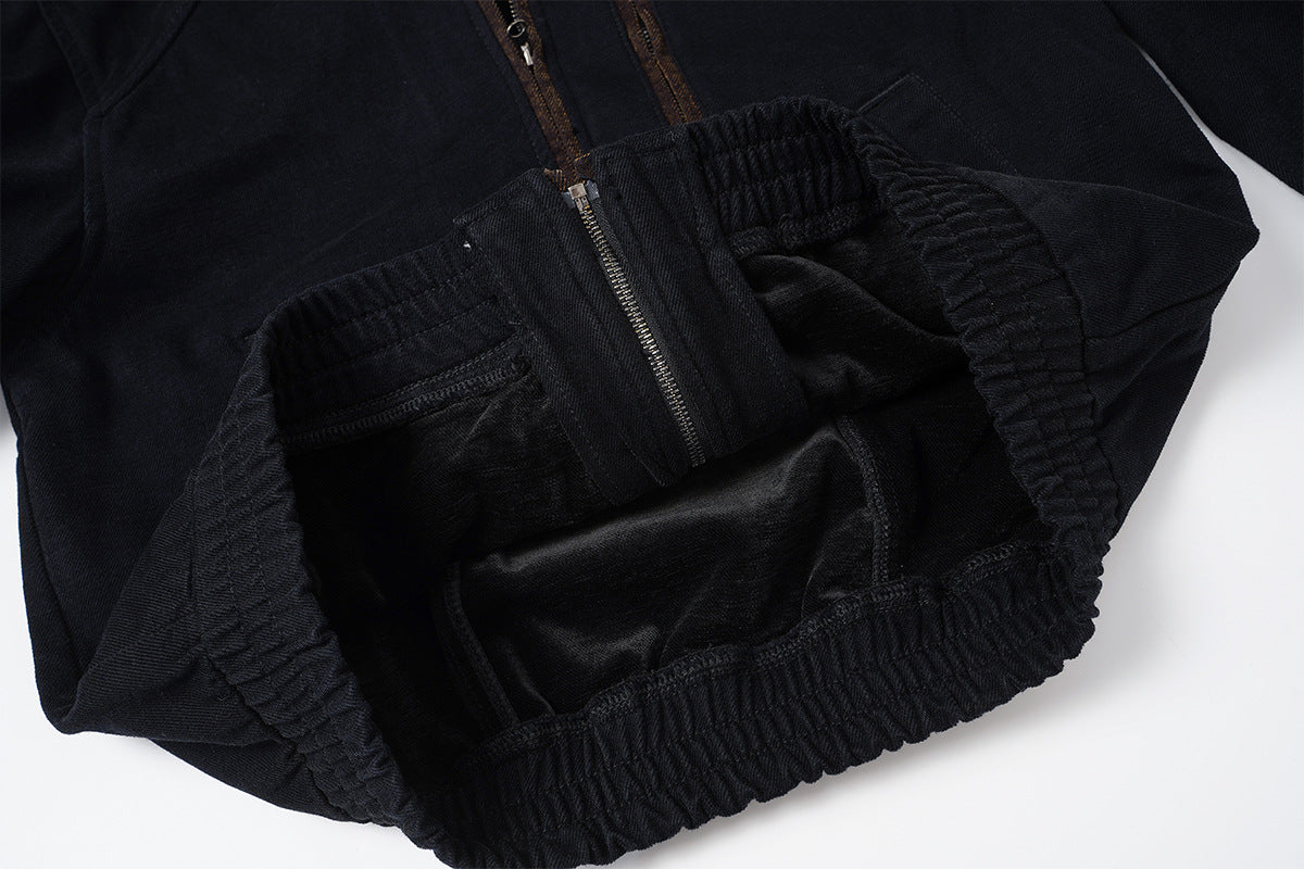 Veste Harrington en velours coupe boxy – Style workwear américain rétro