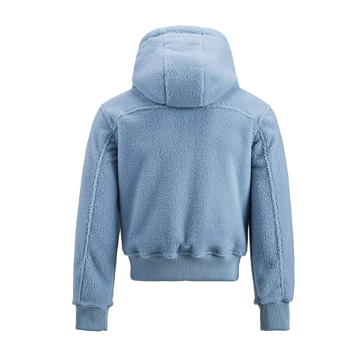 Sherpa Fleece Zip-Up Hoodie Jacket – Varsity Embroidered Teddy Coat
