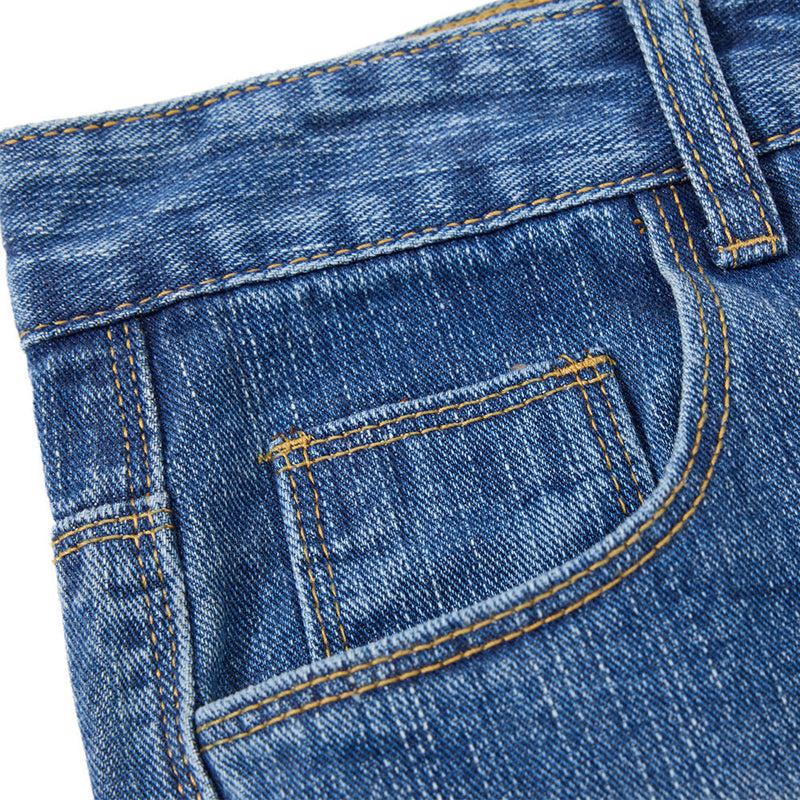 Men's Washed Distressed Flare Jeans – Wide Leg Relaxed Fit Denim