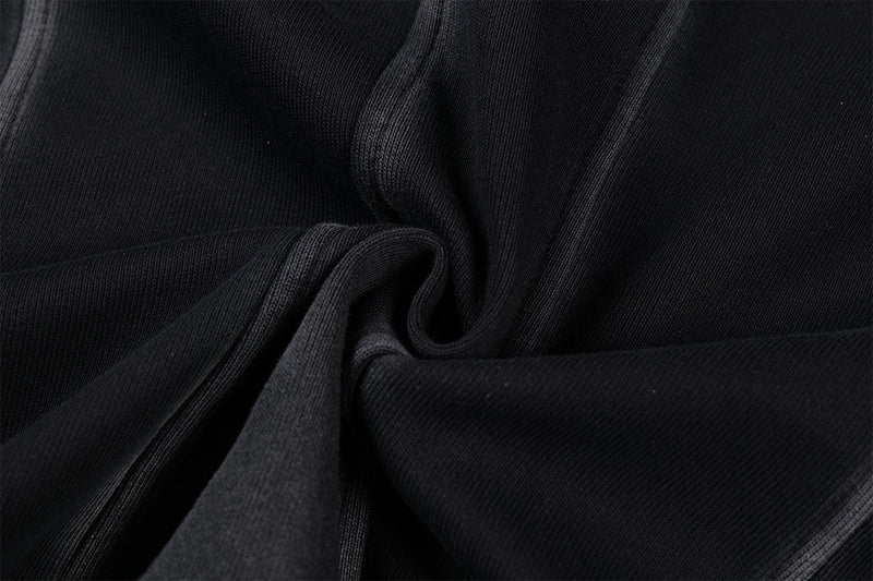 Sudadera de hombre con capucha y cremallera, paneles lavados y corte extragrande