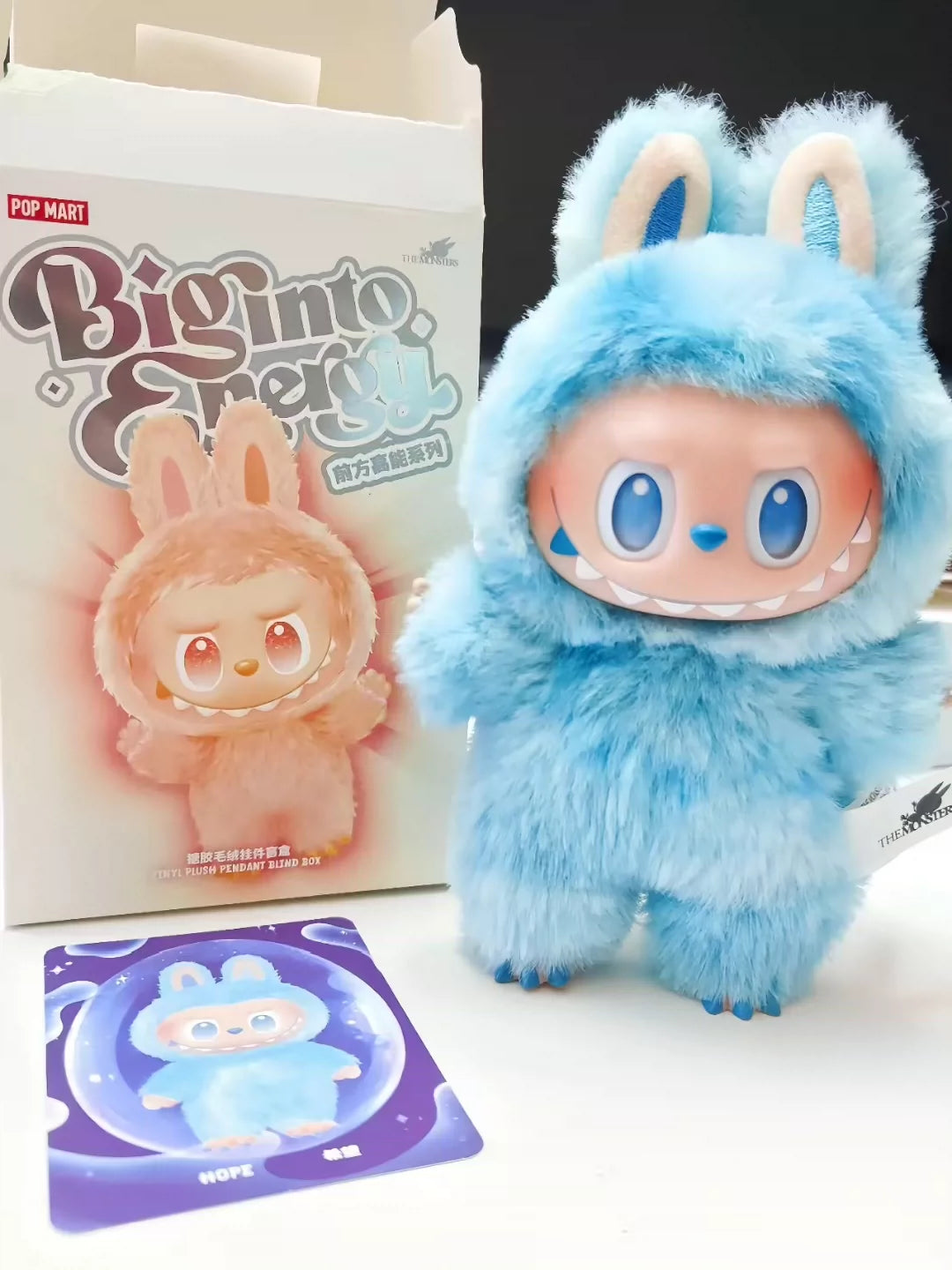 POP MART Labubu HOPE Plush Doll Keychain – The Monsters Energy Series Limited Edition