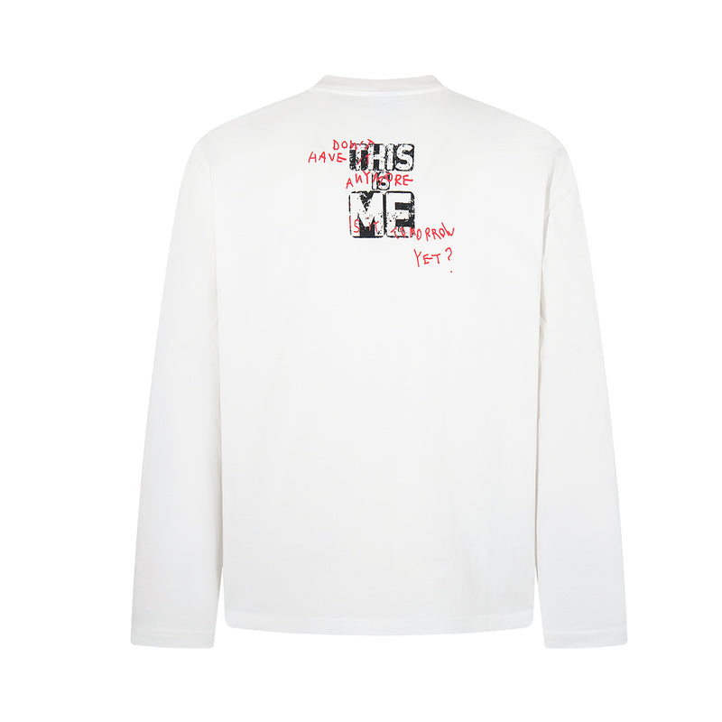 Retro-Collage-Longsleeve mit Grafik – Oversized Streetwear-Shirt