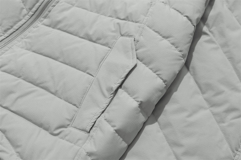 Herren-Pufferjacke mit lockerer Passform und Steppmuster – Stehkragen