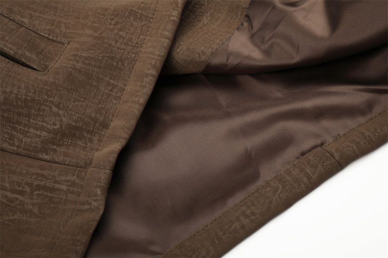 Casual Jacket for Men – Relaxed Fit Stand Collar Moto Jacket with Dual Zip &