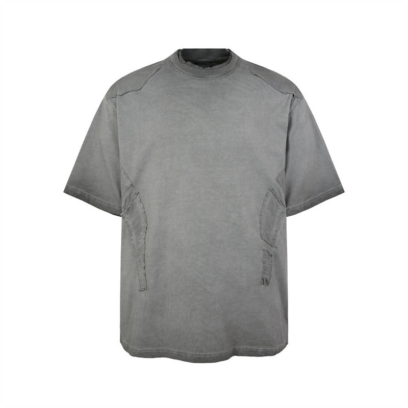 Acid Wash Distressed Oversized Cotton T-Shirt | Vintage Washed Streetwear Tee