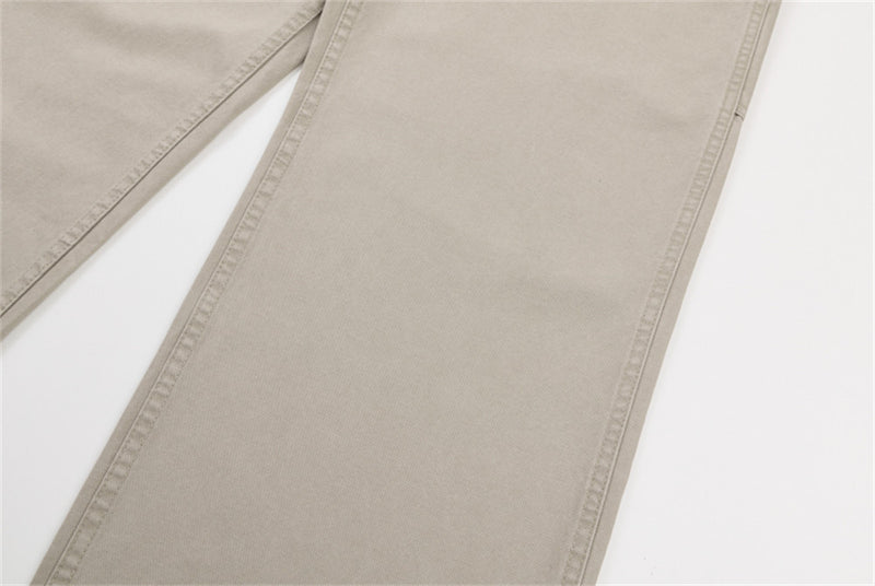 Men's Wide-Leg Cargo Pants – Straight-Fit Utility Trousers with Pocket Detail