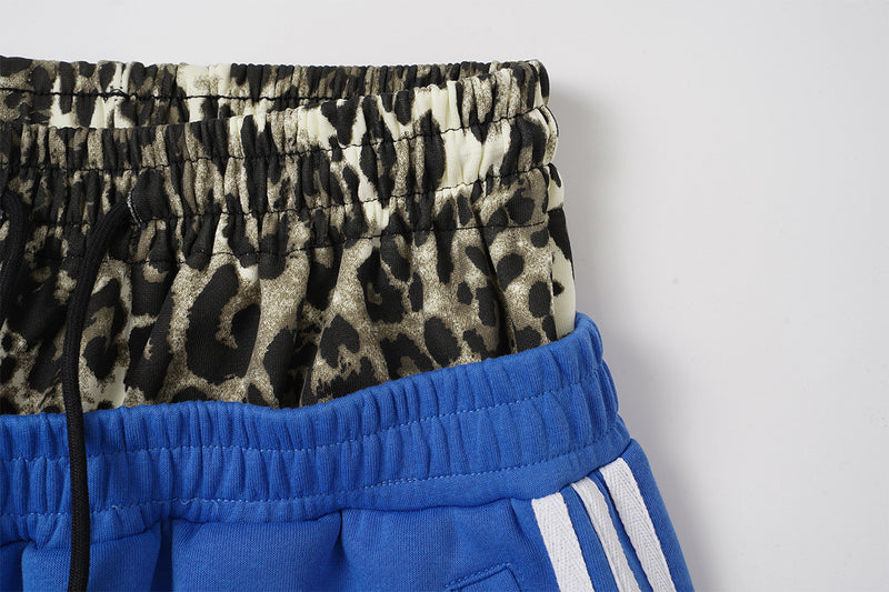 Wide Leg Sweatpants with Leopard Waistband & Pegasus Embroidery