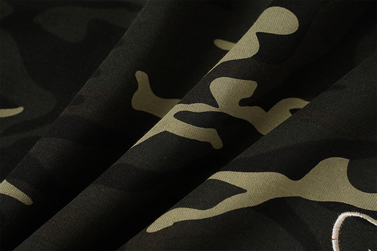 Wide-Leg Camo Sweatpants – Baggy Streetwear Joggers with Drawstring Waist