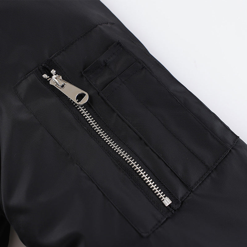 Men's Bomber Jacket Oversized MA-1 Flight Jacket with Ribbed Trim