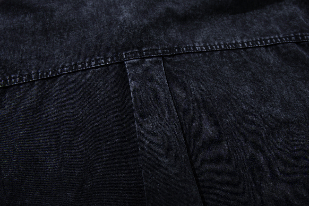 Patchwork Plaid Washed Denim Shirt – Oversized Vintage Nomad Style