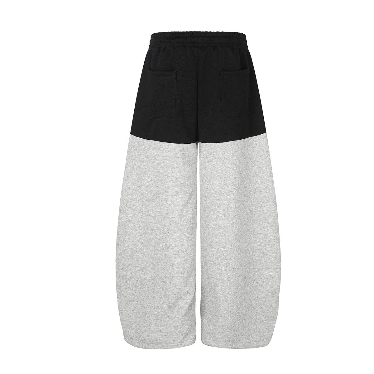 Gerade geschnittene Sweatpants – Colorblock-Baggy-Jogger mit Nieten-Grafik