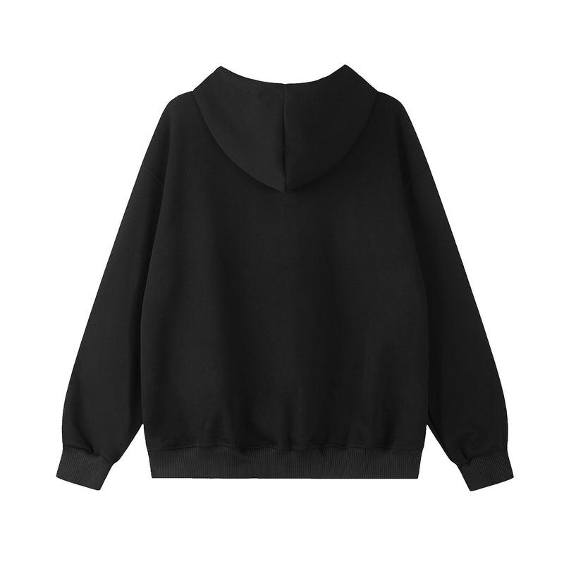Sweat à capuche zippé à motif Ready To Joy – Streetwear américain rétro oversize