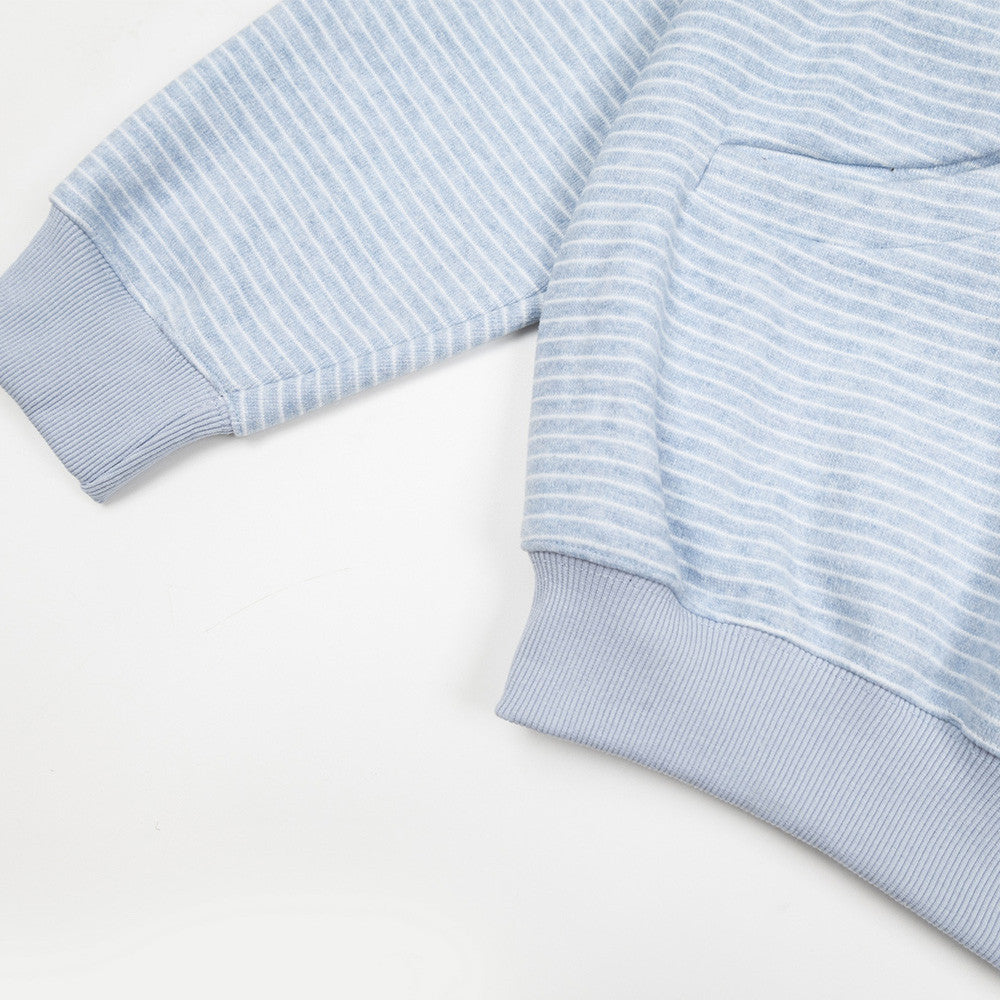 Striped Zip-Up Hoodie – Relaxed Fit Men's Full-Zip Sweatshirt