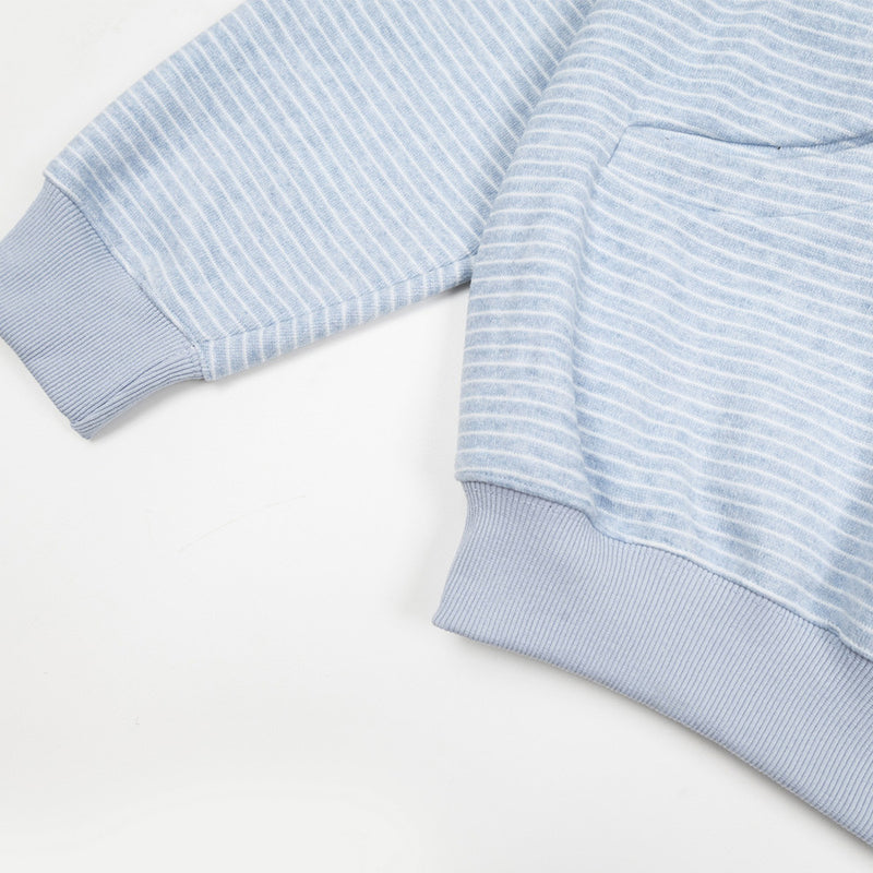 Striped Zip-Up Hoodie – Relaxed Fit Men's Full-Zip Sweatshirt
