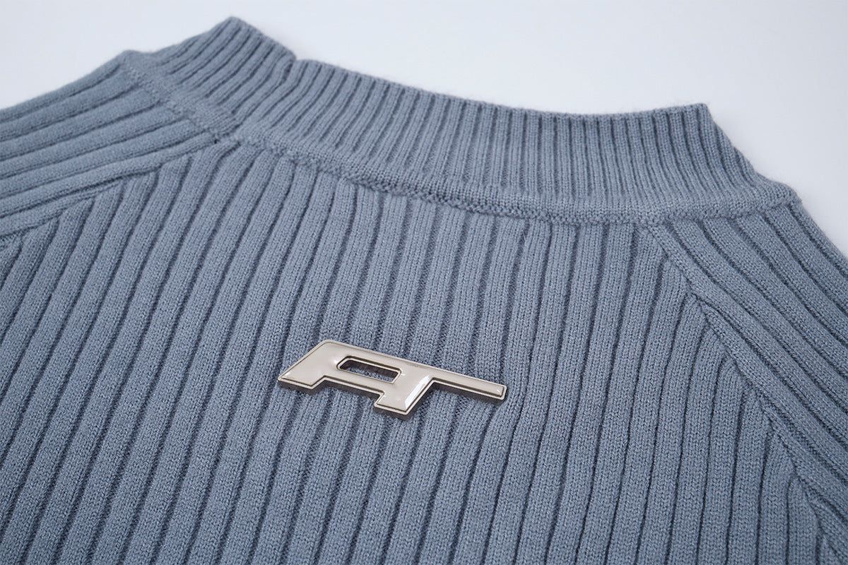 Men's Slim-Fit Ribbed Knit Crewneck Sweater