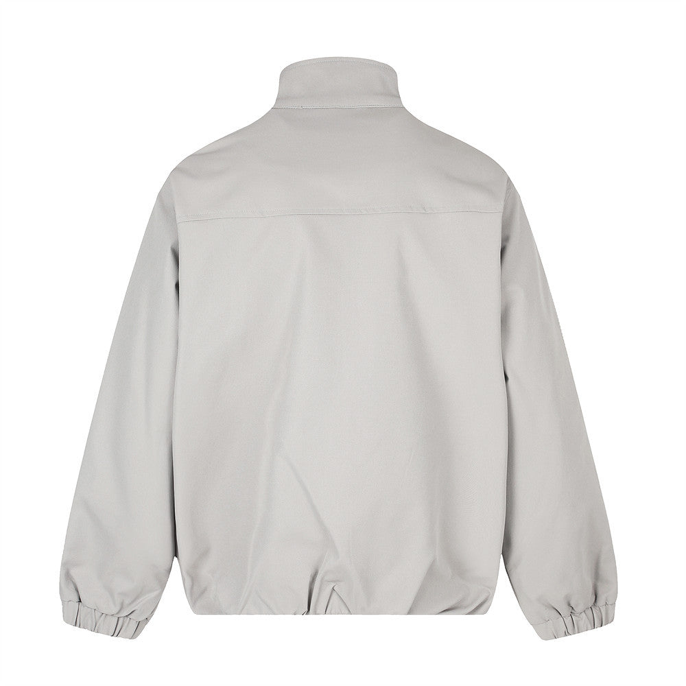 Multi-Zip Stand Collar Oversized Jacket – Relaxed Fit Streetwear Blouson