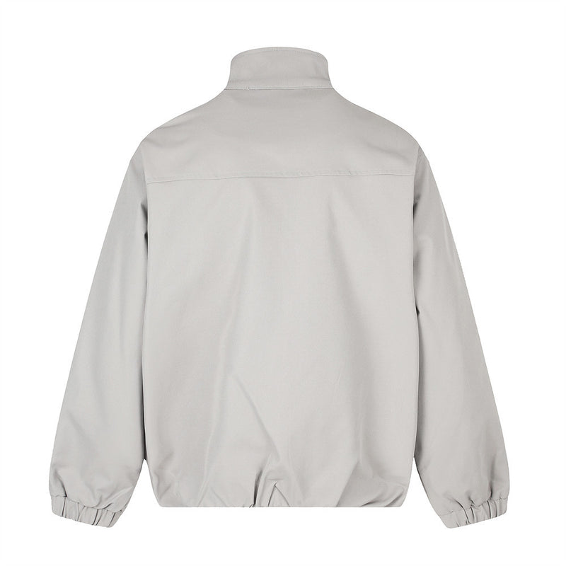 Multi-Zip Stand Collar Oversized Jacket – Relaxed Fit Streetwear Blouson