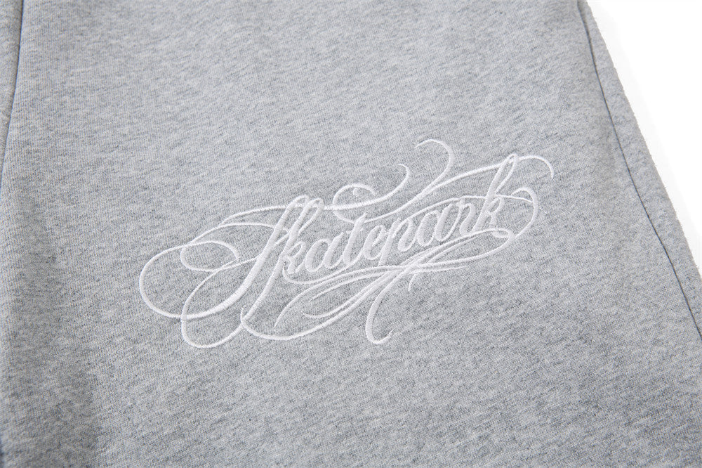 Skatepark Script Logo Wide-Leg Sweatpants with Cargo Pockets