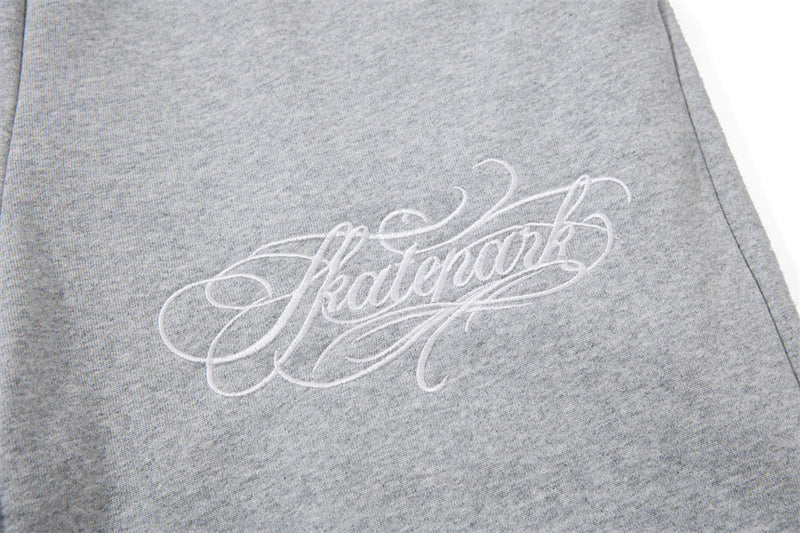 Skatepark Script Logo Wide-Leg Sweatpants with Cargo Pockets